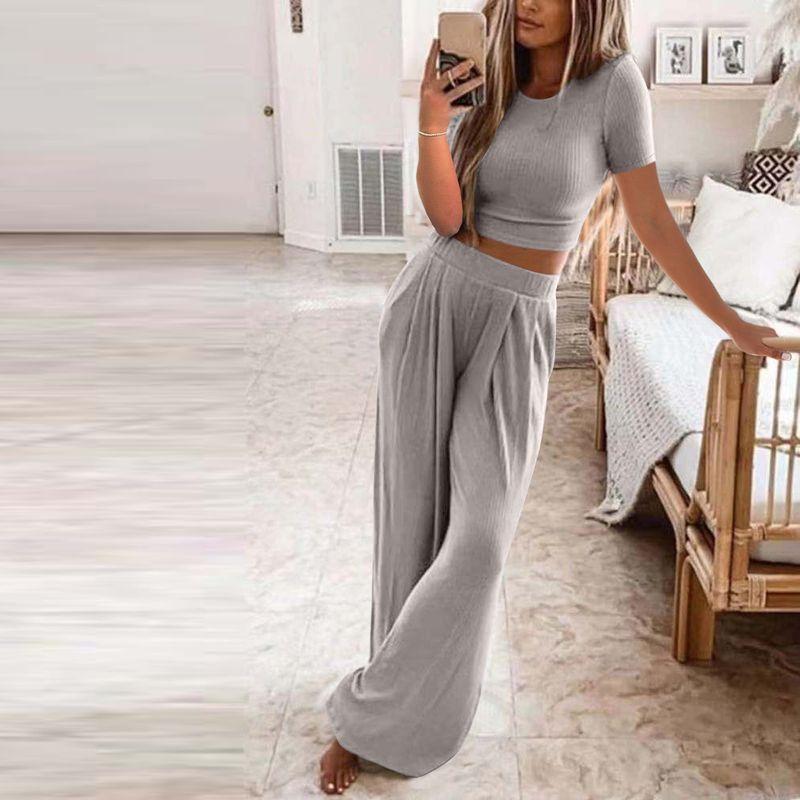 Europe and America Cross Border Export Summer Women s Wide Leg Pants Loose Leisure Sports Suit Look Tall and Thin Sexy Pure Color Two-piece Set Gray XXXL (Bust size 100)
Europe and America Cross Border Export Summer Women s Wide Leg Pants Loose Leisure Sports Suit Look Tall and Thin Sexy Pure Color Two-piece Set Gray XXXL (Bust size 100)
