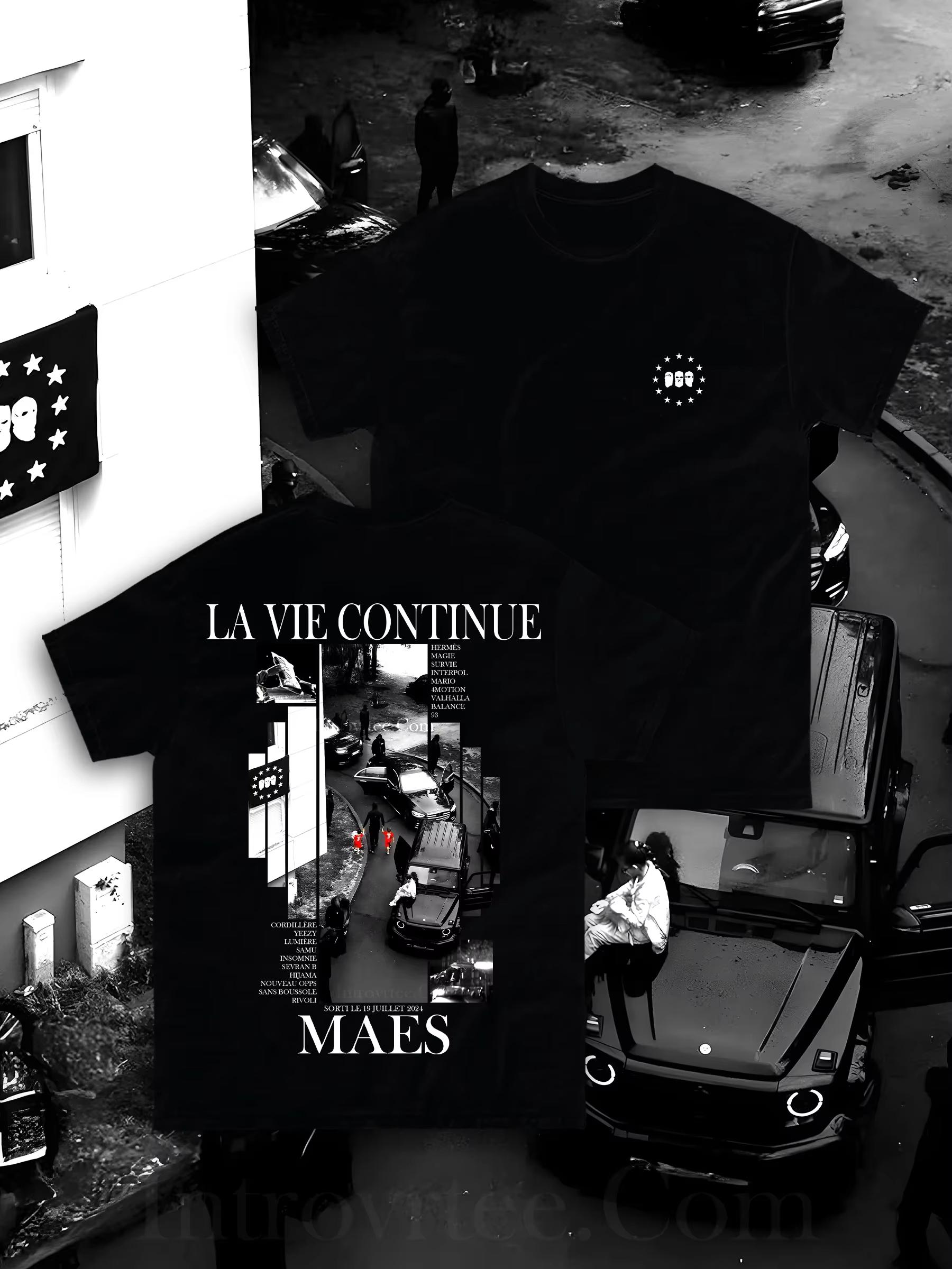 France Rapper Maes Album LA VIE CONTINUE Graphic Tshirt Unisex Women Pop Music Tshirt Casual Cotton Vintage TShirts Unisex Tops S
France Rapper Maes Album LA VIE CONTINUE Graphic Tshirt Unisex Women Pop Music Tshirt Casual Cotton Vintage TShirts Unisex Tops S