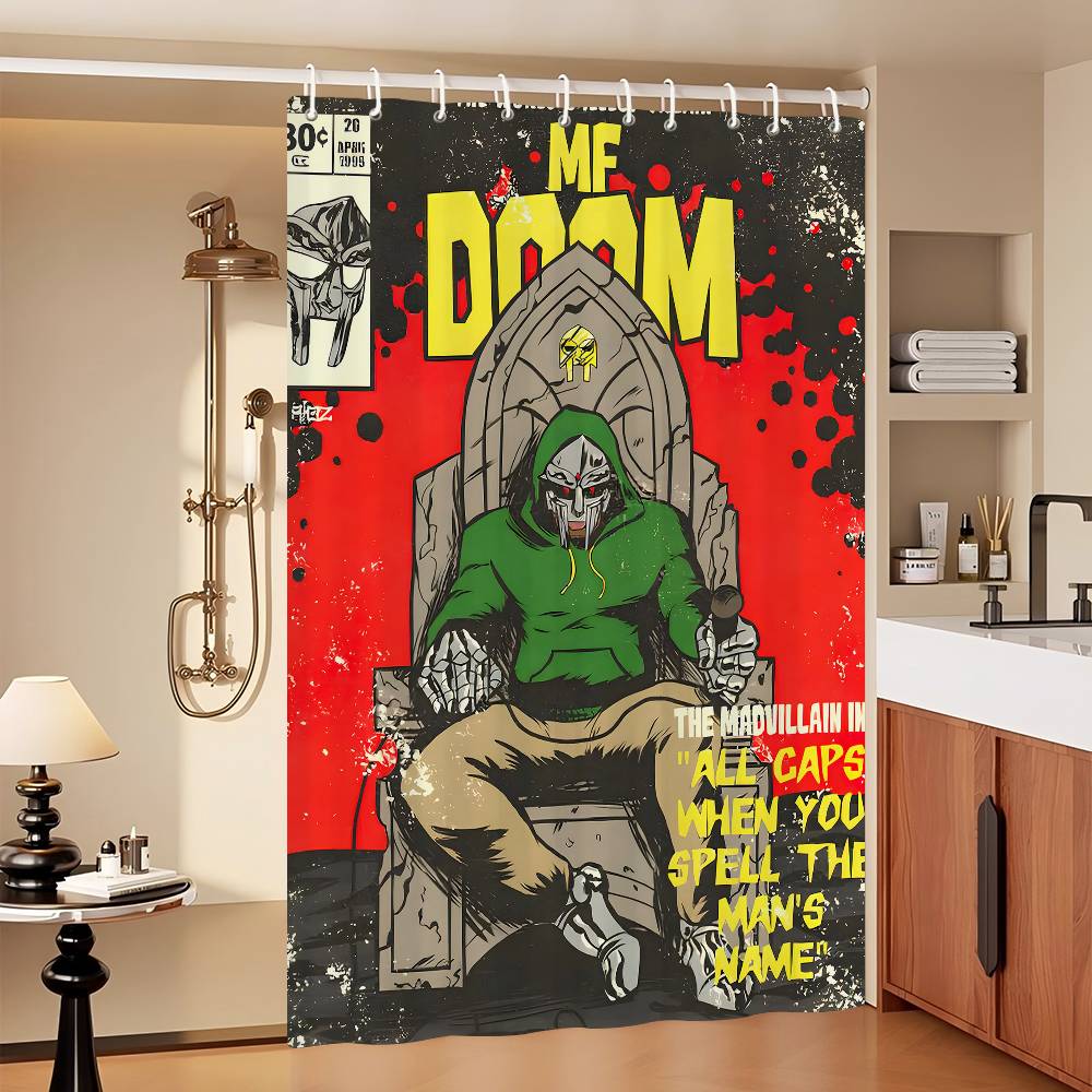 MF Doom Комічний Альбом Ванна Кімната Душова Завіса Захисна Перегородка Душова Завіса Швидкосохнуча Можна Чистити Щіткою Легка Напівпрозора Для Ванної 150x180 cm
MF Doom Комічний Альбом Ванна Кімната Душова Завіса Захисна Перегородка Душова Завіса Швидкосохнуча Можна Чистити Щіткою Легка Напівпрозора Для Ванної 150x180 cm