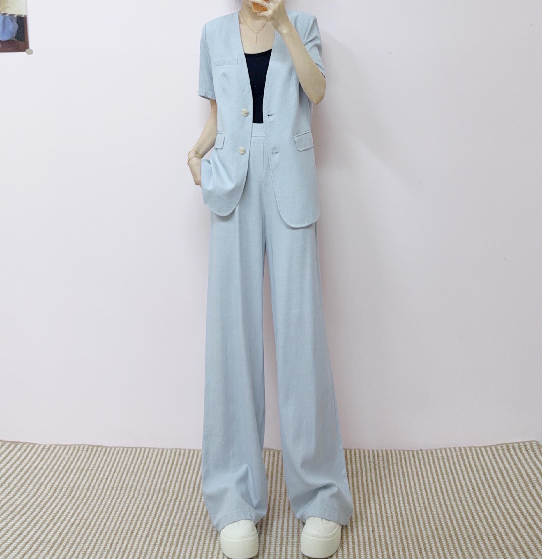 Korean Style V-neck Cardigan & Straight Leg Pants Two-Piece Set XL (130-145 jin) синий
Korean Style V-neck Cardigan & Straight Leg Pants Two-Piece Set XL (130-145 jin) синий