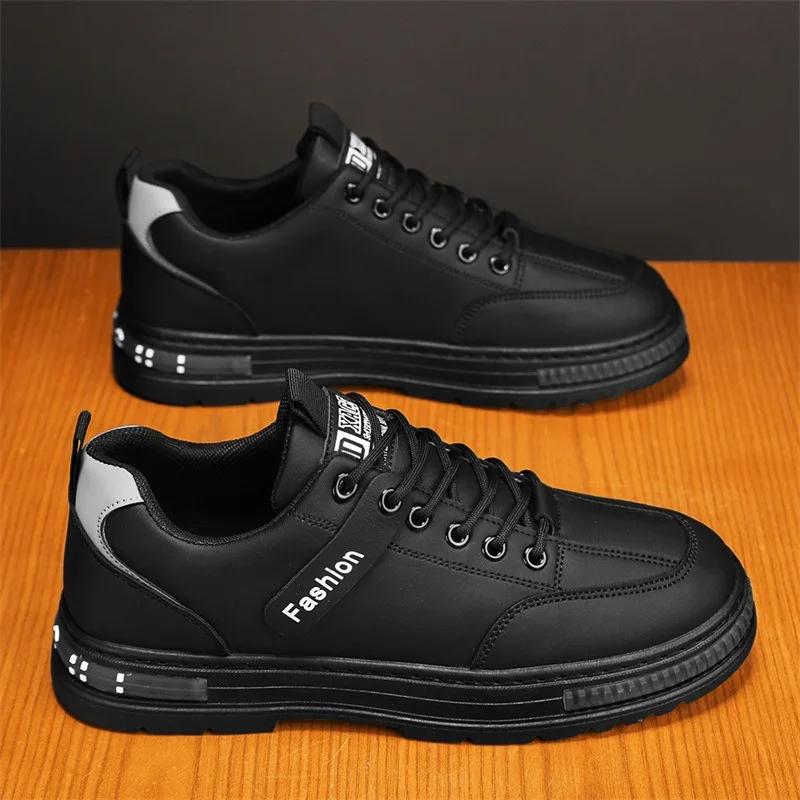 Повседневная обувь для мужчин, дышащая рабочая модная обувь, низкие кожаные туфли на плоской подошве для мужчин, официальная обувь для прогулок в офисе 44