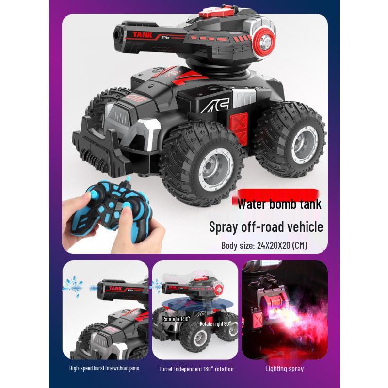 Танк-водяная бомба с управлением жестами: Игрушечный внедорожник с полным приводом и функцией дрифта и распыления. 1 Battery
Танк-водяная бомба с управлением жестами: Игрушечный внедорожник с полным приводом и функцией дрифта и распыления. 1 Battery