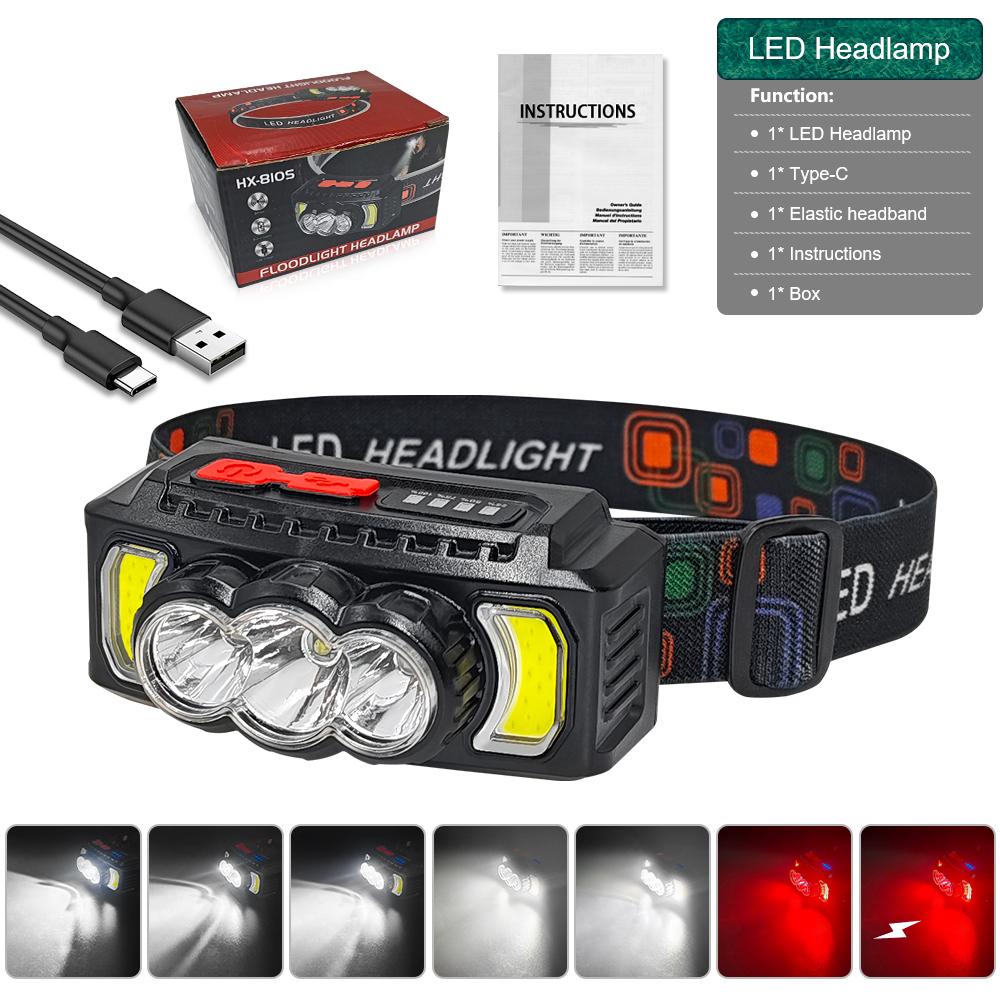 2000000LM Rechargeable LED Headlamp with Built in Battery Hiking 7 Modes Red Night Vision Head Torch Waterproof Camping Headlamp black
2000000LM Rechargeable LED Headlamp with Built in Battery Hiking 7 Modes Red Night Vision Head Torch Waterproof Camping Headlamp black