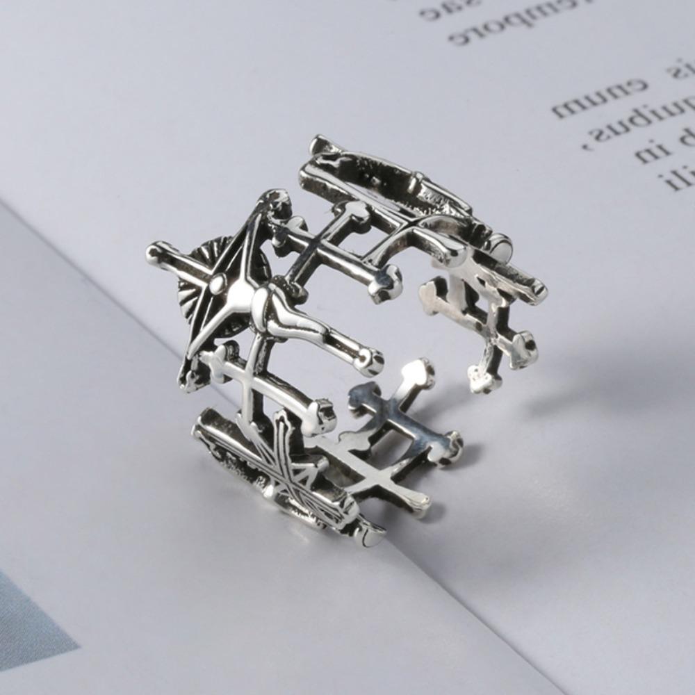 Open Ring Punk Gothic Vintage Cross Finger Ring Distressed Fashion Jewelry for Women Men adjustable
Open Ring Punk Gothic Vintage Cross Finger Ring Distressed Fashion Jewelry for Women Men adjustable