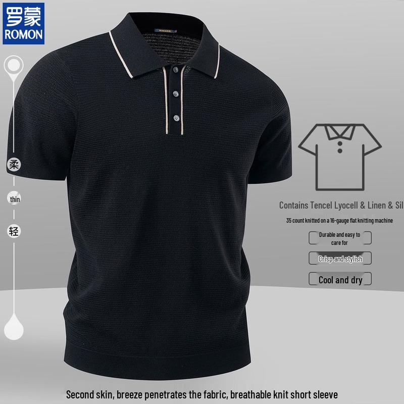 ROMON Men s Linen Silk Blend Polo T-Shirt 2XL
ROMON Men s Linen Silk Blend Polo T-Shirt 2XL
