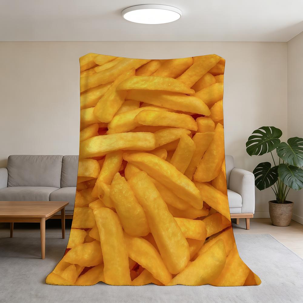 Fashion Cool Fries Blanket Flannel Warm Soft Throw Blanket For Room Sofa Childish Birthday Gifts 75x90cm
Fashion Cool Fries Blanket Flannel Warm Soft Throw Blanket For Room Sofa Childish Birthday Gifts 75x90cm