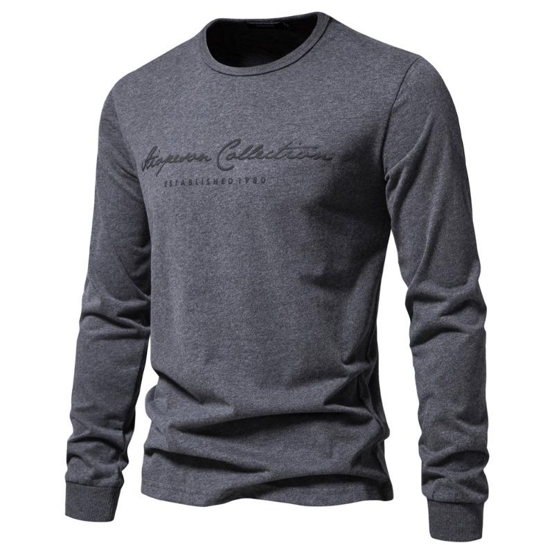 Men’s Euro Fit Long Sleeve Cotton T-Shirt with Letter Print S темно-синий 
Men’s Euro Fit Long Sleeve Cotton T-Shirt with Letter Print S темно-синий