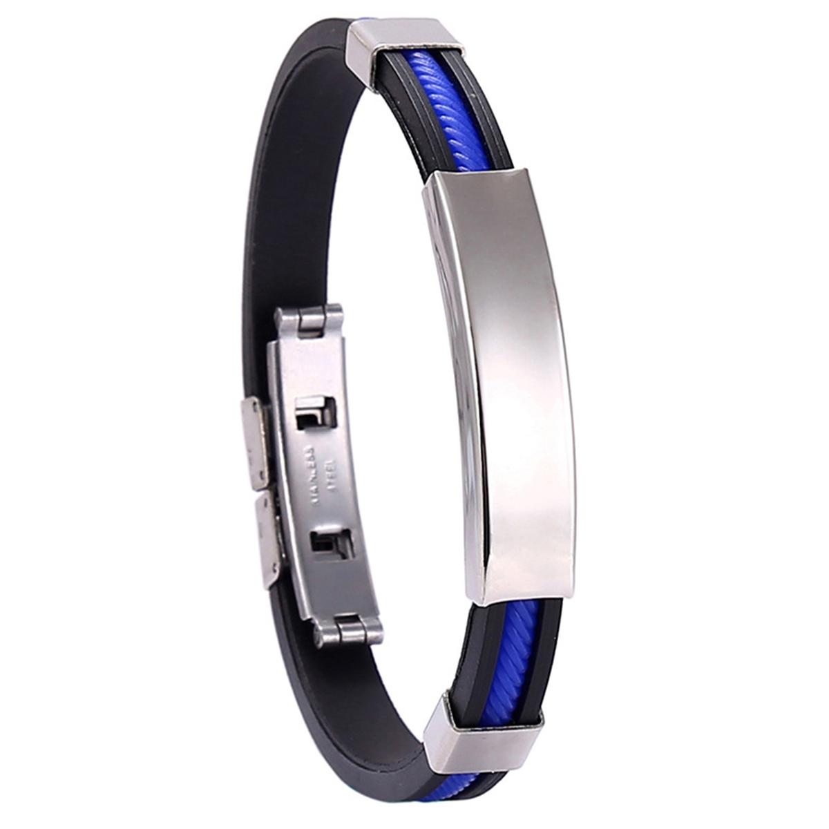 Fashion Zircon vintage Black Rubber Wristband Silicone Stainless Steel Men Bracelets Bangles for Women Pulseras Hombre
Fashion Zircon vintage Black Rubber Wristband Silicone Stainless Steel Men Bracelets Bangles for Women Pulseras Hombre