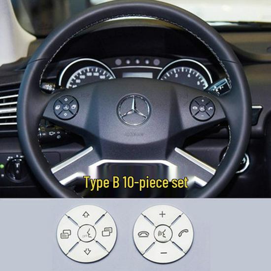 Compatible Steering Wheel Button Stickers for Mercedes-Benz S-Class/R-Class: S300, S600, R350, R400.
Compatible Steering Wheel Button Stickers for Mercedes-Benz S-Class/R-Class: S300, S600, R350, R400.