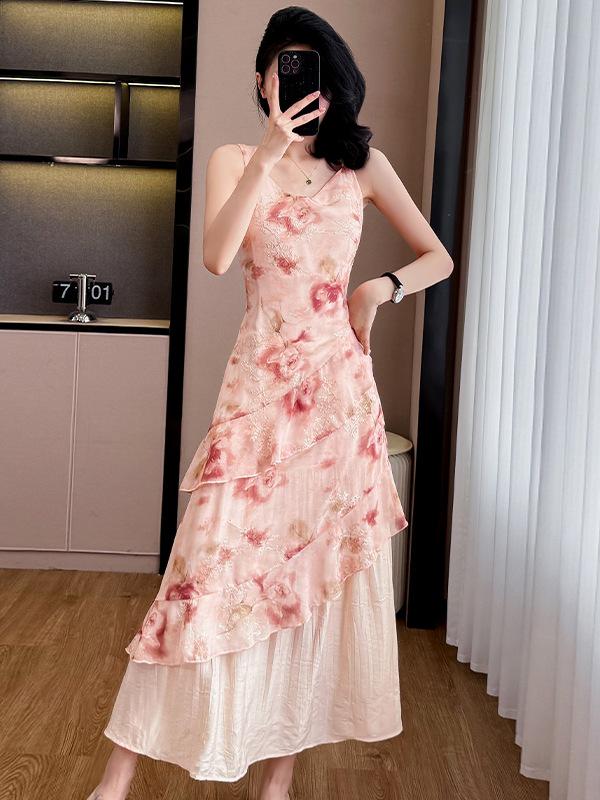 Stunning Pink Floral Spaghetti Strap Dress - Women s Slim Fit Sleeveless Long Dress for Spring & Summer S розовый
Stunning Pink Floral Spaghetti Strap Dress - Women s Slim Fit Sleeveless Long Dress for Spring & Summer S розовый
