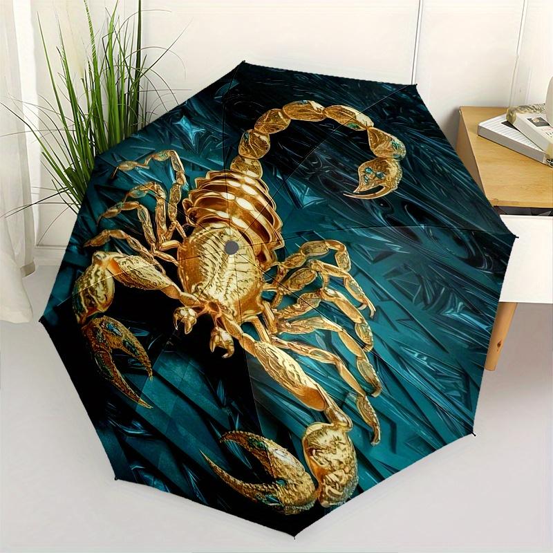 Golden Scorpion, Intricate Pattern Theme 8 Bone Hand Automatic Folding Fashion umbrella, Compact and Portable Design, A Perfect Gift for Bir
Golden Scorpion, Intricate Pattern Theme 8 Bone Hand Automatic Folding Fashion umbrella, Compact and Portable Design, A Perfect Gift for Bir