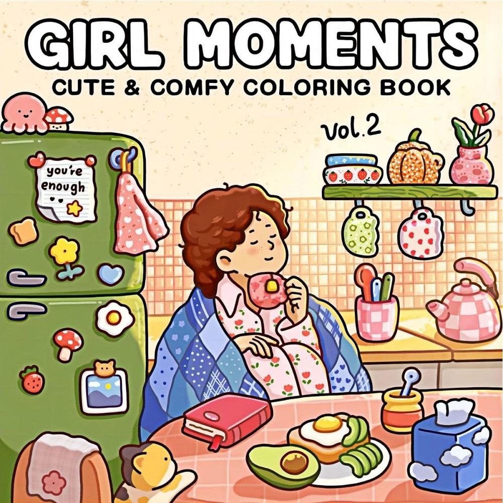 Раскраска Girl Moments: милая и уютная книжка-раскраска для взрослых, помогающая снять стресс. Идеальный подарок на вечеринку, день рождения и Рождество. 1
Раскраска Girl Moments: милая и уютная книжка-раскраска для взрослых, помогающая снять стресс. Идеальный подарок на вечеринку, день рождения и Рождество. 1