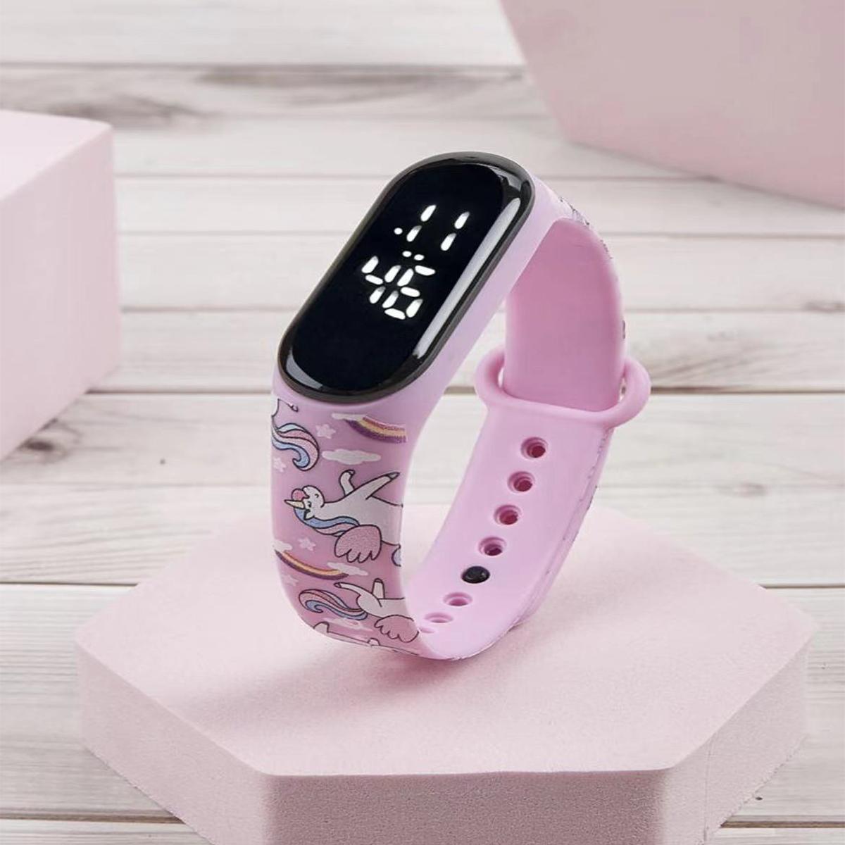 Новые мультяшные светодиодные часы с фигуркой, детские студенческие браслетные часы, сенсорные электронные часы розовый
Новые мультяшные светодиодные часы с фигуркой, детские студенческие браслетные часы, сенсорные электронные часы розовый