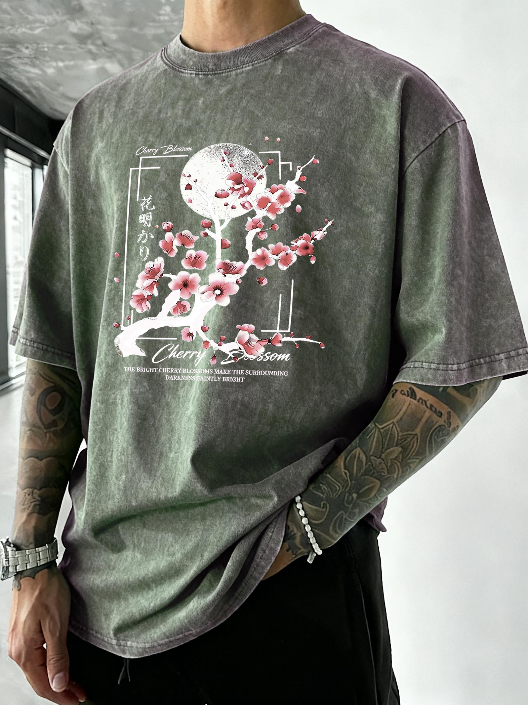 Japanese Cherry Blossom Printed Men Washed TShirt Summer ONeck T Shirt Oversize Cotton Streetwear Casual Gym Short Sleeve S
Japanese Cherry Blossom Printed Men Washed TShirt Summer ONeck T Shirt Oversize Cotton Streetwear Casual Gym Short Sleeve S
