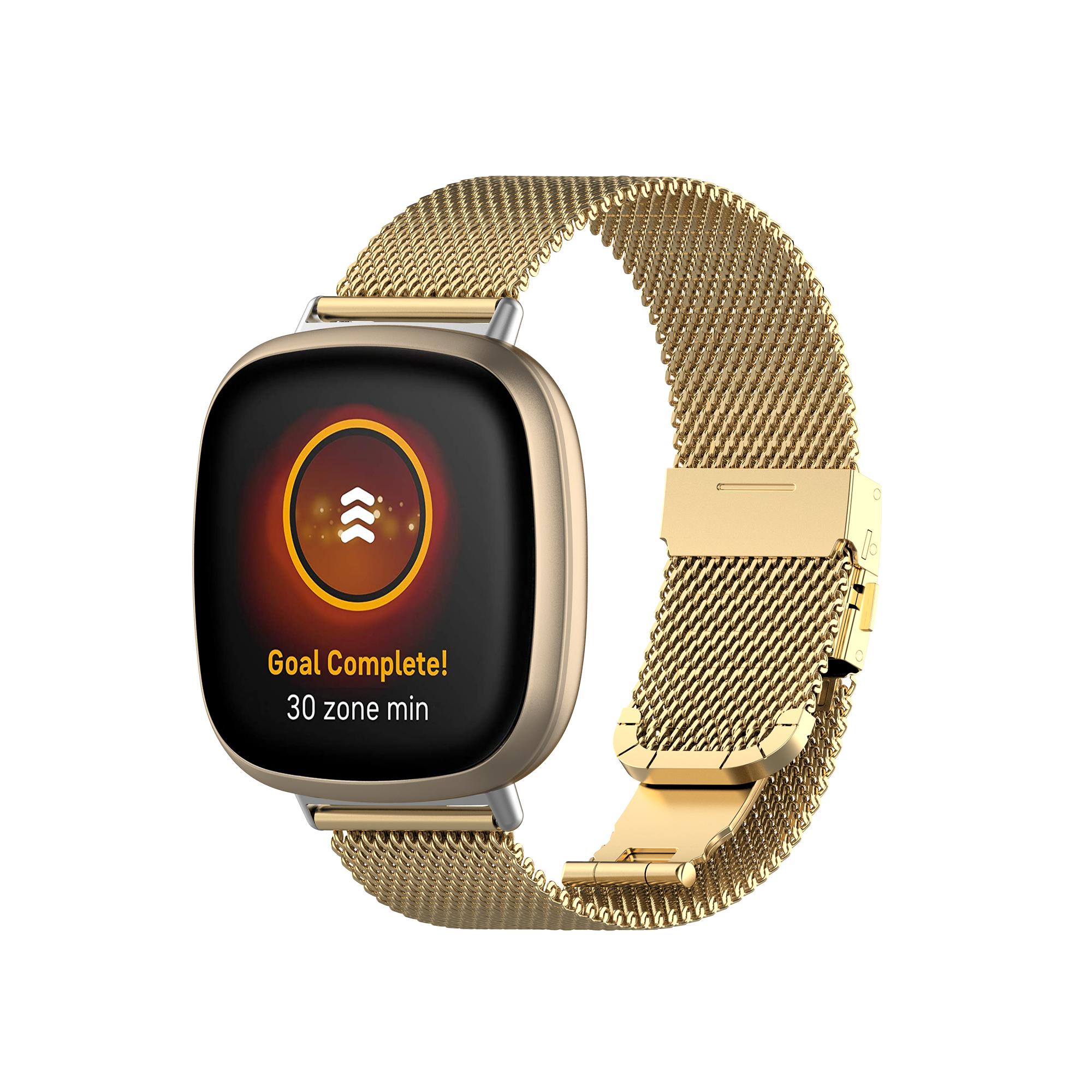 For Fitbit Versa 3/Sense Milanese Stainless Steel Watch Band Strap with Folding Clasp Rose Gold
For Fitbit Versa 3/Sense Milanese Stainless Steel Watch Band Strap with Folding Clasp Rose Gold