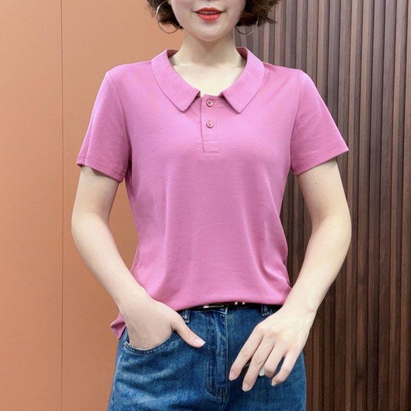 Women s Summer Casual Cotton Polo Shirt - Versatile Short-Sleeve with Lapel, Age-Reducing and New Temperament Style L (Recommended 80-100 jin)
Women s Summer Casual Cotton Polo Shirt - Versatile Short-Sleeve with Lapel, Age-Reducing and New Temperament Style L (Recommended 80-100 jin)