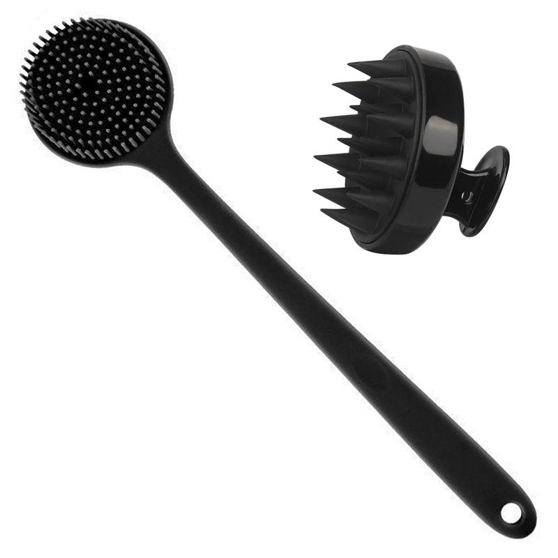 2Pcs Bath Brush Set Soft Silicone Bath Brush Body Scrubber Brush Handle Exfoliating Back Scrub Skin Massager Body Care Bath Silica Gel
2Pcs Bath Brush Set Soft Silicone Bath Brush Body Scrubber Brush Handle Exfoliating Back Scrub Skin Massager Body Care Bath Silica Gel