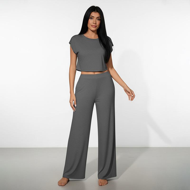 Summer Women Long Pants Two Piece Set Ladies Casual Short Sleeve Sport Fashion Set XL темно-сірий
Summer Women Long Pants Two Piece Set Ladies Casual Short Sleeve Sport Fashion Set XL темно-сірий
