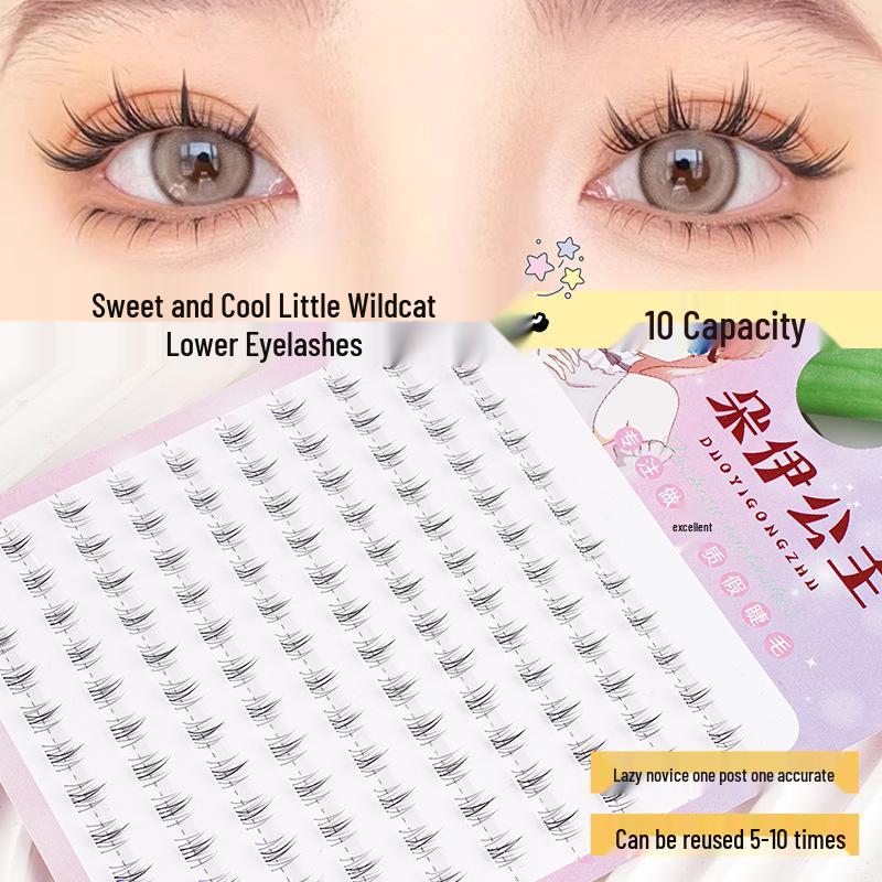 Little Wildcat Transparent Fine Stem Lower Eyelashes - Natural, Segmented, Comic Style, Large Capacity
Little Wildcat Transparent Fine Stem Lower Eyelashes - Natural, Segmented, Comic Style, Large Capacity