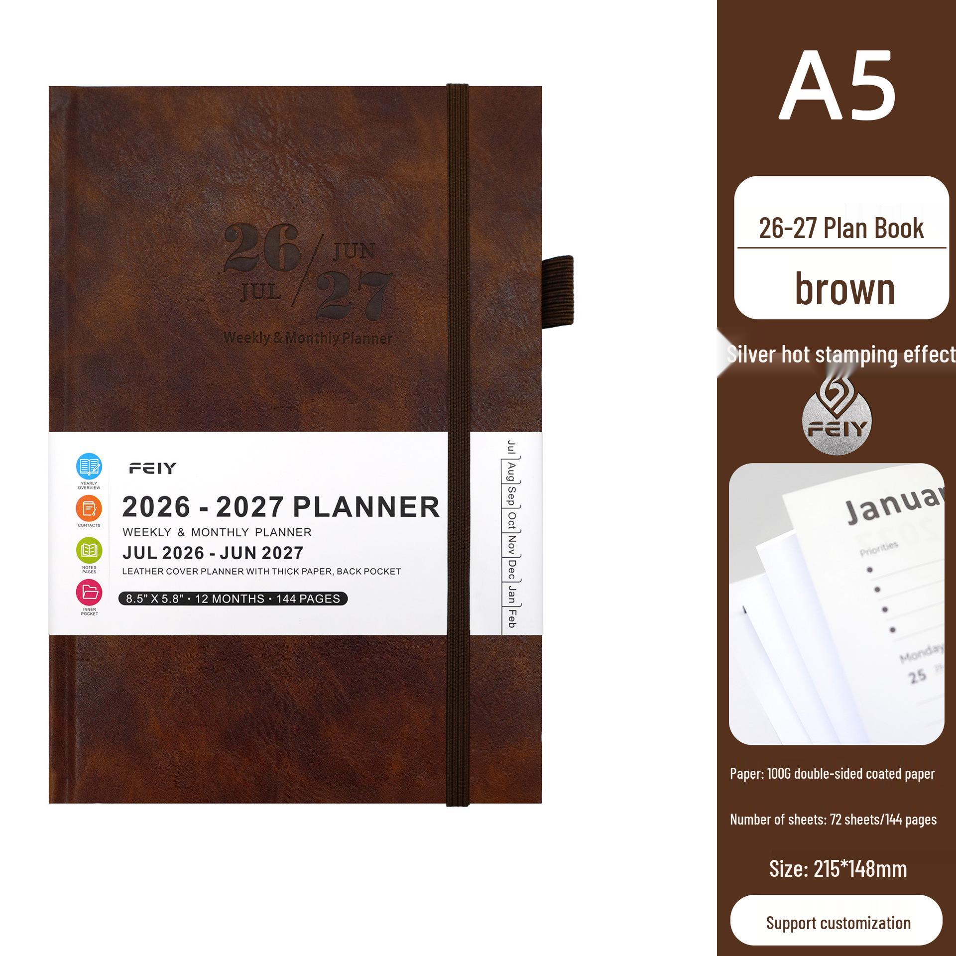 A5 English Diary 2026-2027 with Letter Markers Planner - Customizable and In Stock A5 коричневий
A5 English Diary 2026-2027 with Letter Markers Planner - Customizable and In Stock A5 коричневий