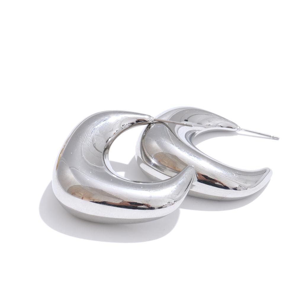 Yhpup 2025 New Minimalist Smooth Stainless Steel Metal Chunky C-Shape Huggie Earrings Hot Style Daily Attractive Jewelry Gift
Yhpup 2025 New Minimalist Smooth Stainless Steel Metal Chunky C-Shape Huggie Earrings Hot Style Daily Attractive Jewelry Gift