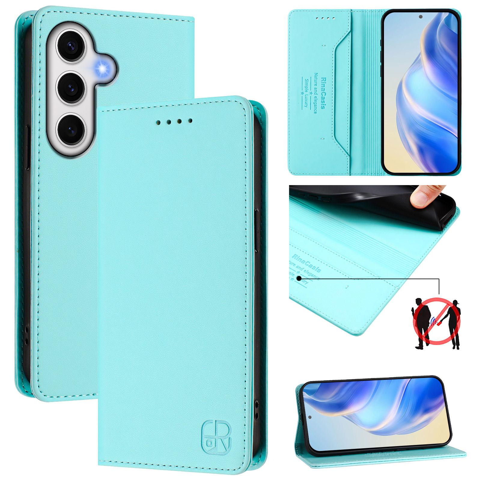 For Samsung Galaxy S24 FE Leather Case RINACASIS RC01 Phone Cover with RFID Blocking Wallet Stand Dark Blue
For Samsung Galaxy S24 FE Leather Case RINACASIS RC01 Phone Cover with RFID Blocking Wallet Stand Dark Blue
