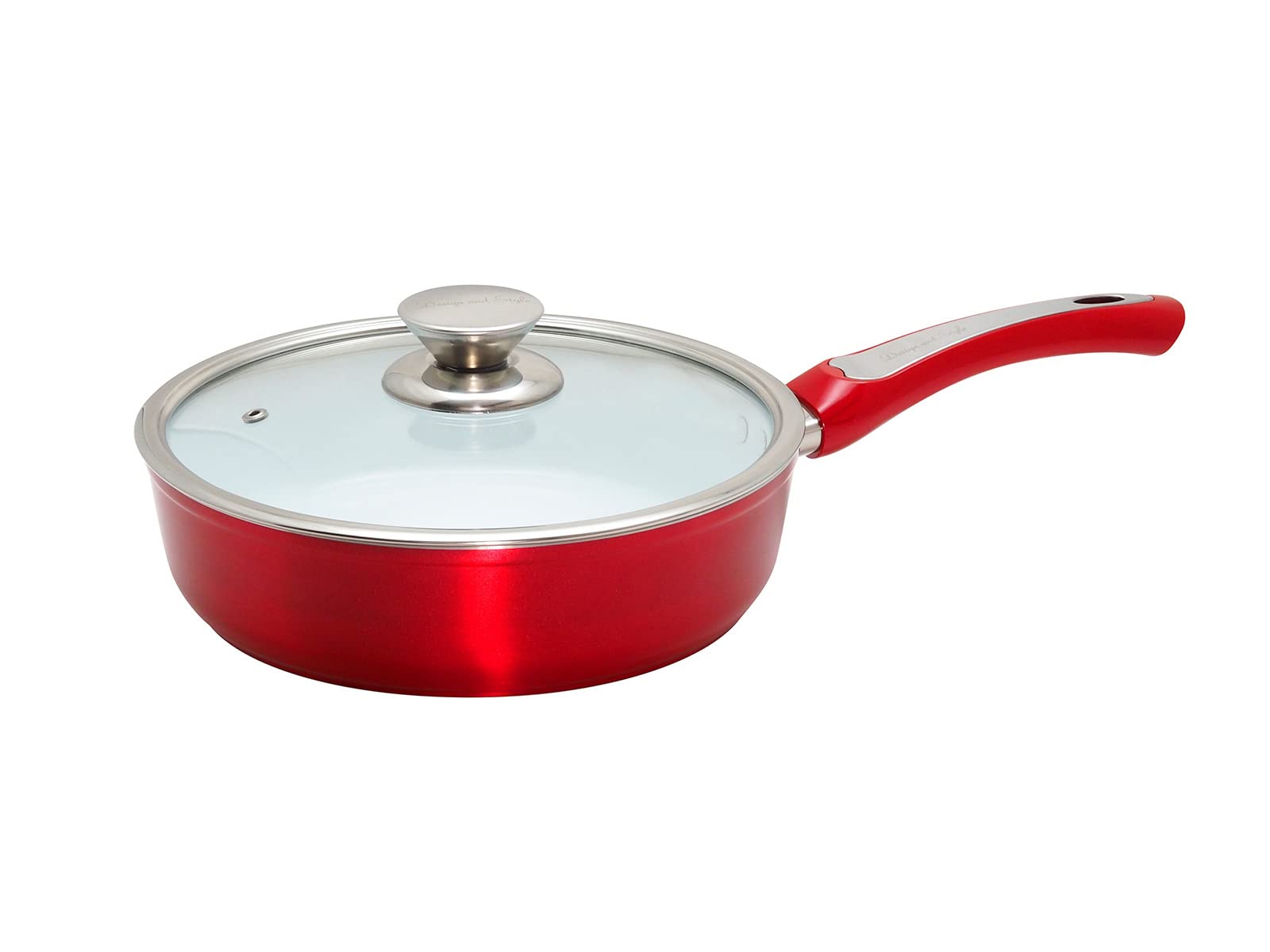 Deep Frying Induction Ceramic Shiny with 5mm Thick Easy to D&S Pan, 24cm, Compatible, 2.8L Capacity, Double-Layer Coating, Red, Lid, PFOA-Free,
Deep Frying Induction Ceramic Shiny with 5mm Thick Easy to D&S Pan, 24cm, Compatible, 2.8L Capacity, Double-Layer Coating, Red, Lid, PFOA-Free,