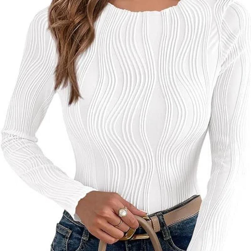 Women s Tops Cute Long Sleeve Crewneck Blouses Plain Slim Fit Fall Shirts Textured Knit Basic T Shirts Round Neck T-Shirt Sexy Base Layer Top S белый
Women s Tops Cute Long Sleeve Crewneck Blouses Plain Slim Fit Fall Shirts Textured Knit Basic T Shirts Round Neck T-Shirt Sexy Base Layer Top S белый