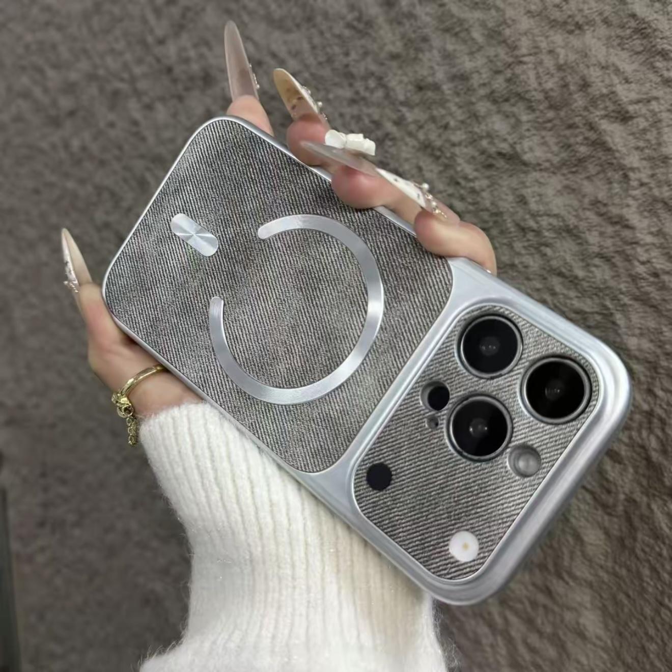 Denim Jeans Fabric Soft Plating Case For iPhone 17 16 15 14 13 12 Pro Max Washed Color Shockproof Matte Bumper Cover Capa iPhone 15
Denim Jeans Fabric Soft Plating Case For iPhone 17 16 15 14 13 12 Pro Max Washed Color Shockproof Matte Bumper Cover Capa iPhone 15