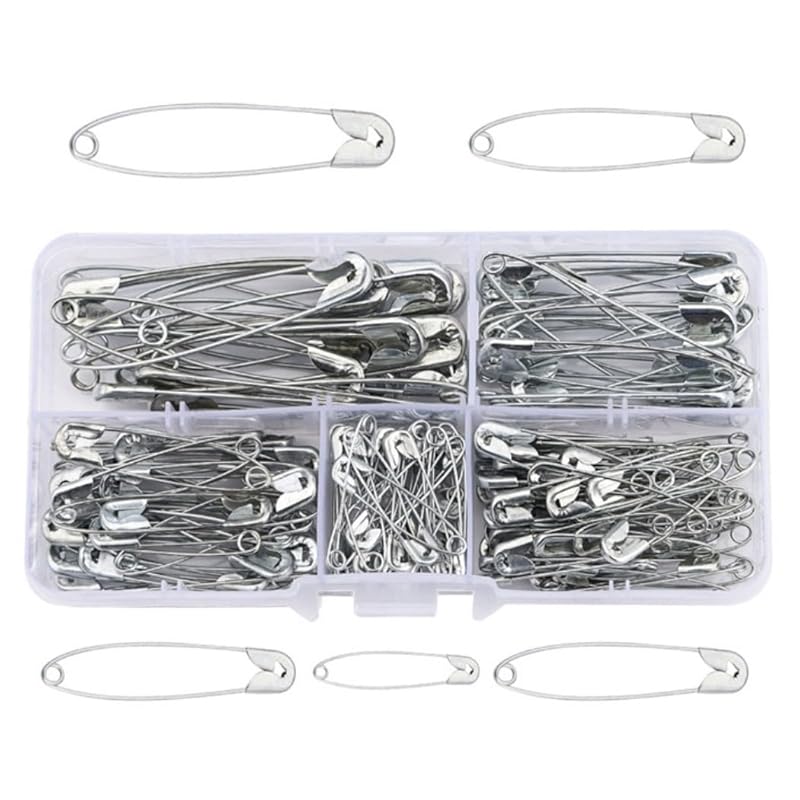 HappyHome safety pin 150 piece set 27mm 32mm 38mm 45mm 55mm handicraft handmade accessory parts (Silver)
HappyHome safety pin 150 piece set 27mm 32mm 38mm 45mm 55mm handicraft handmade accessory parts (Silver)