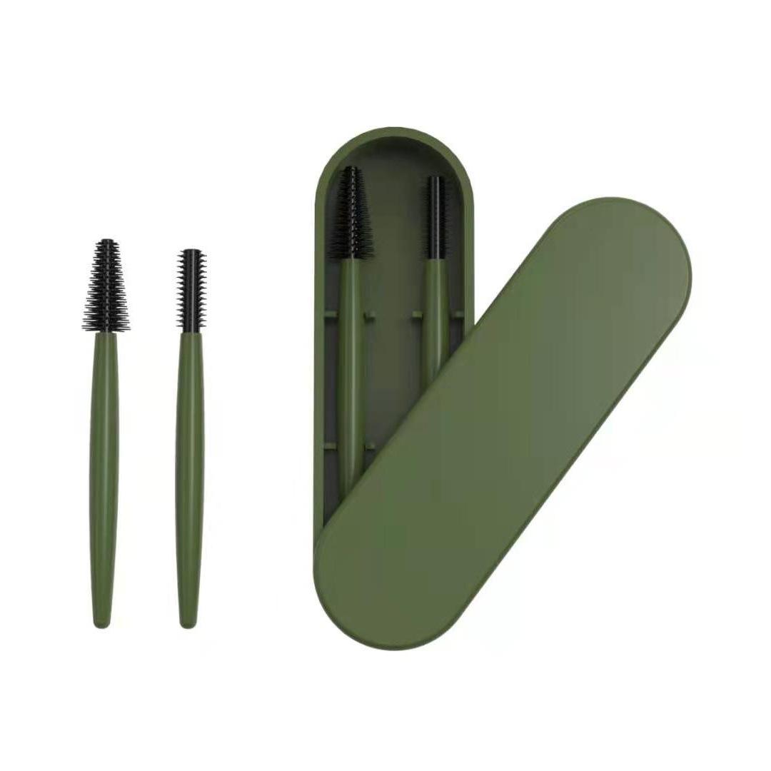 Многоразовая кисточка для ресниц с коробкой Spoolie Spoolie для бровей и набор кистей для макияжа Профессиональная расческа для макияжа для бровей и ресниц зелёный