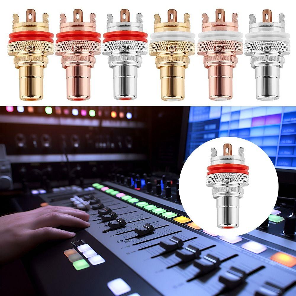 Hifi Adapter Plug RCA Audio Connector Gold/Rhodium Plated Copper Chassis CMC Connectors Silver-Red Ring
Hifi Adapter Plug RCA Audio Connector Gold/Rhodium Plated Copper Chassis CMC Connectors Silver-Red Ring