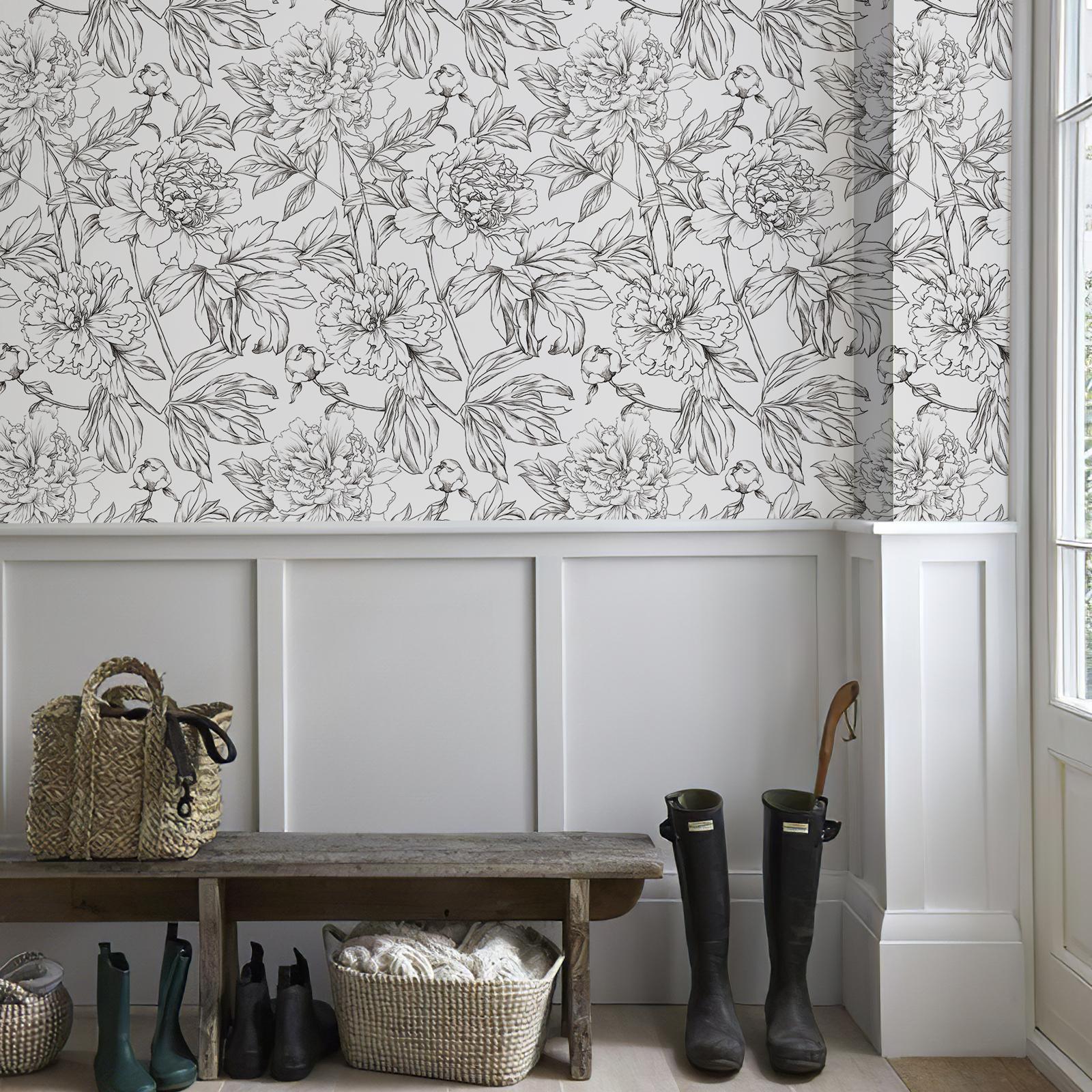White Sketch Floral And Leaves Wallpaper Retro Line Flower PVC Peel And Stick Wallpaper Waterproof Kitchen Bathroom Vinyl Decor 44cmx300cm
White Sketch Floral And Leaves Wallpaper Retro Line Flower PVC Peel And Stick Wallpaper Waterproof Kitchen Bathroom Vinyl Decor 44cmx300cm