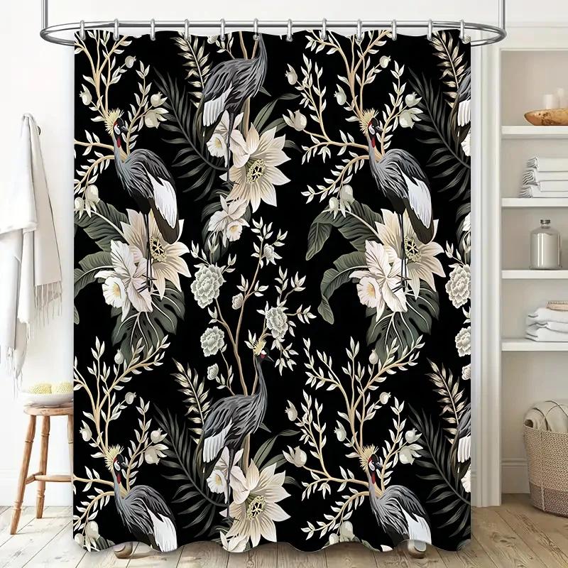 Graceful Tropical Bird And Flower Shower Curtain For Bathroom - Stylish And Durable Waterproof Decor To Install Wrinkle-Free W60H190(CM)-1 Pcs
Graceful Tropical Bird And Flower Shower Curtain For Bathroom - Stylish And Durable Waterproof Decor To Install Wrinkle-Free W60H190(CM)-1 Pcs