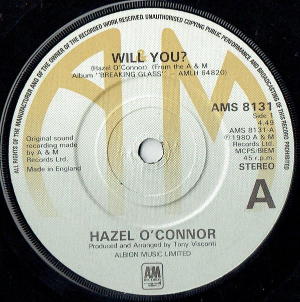 7-дюймовая пластинка HAZEL OCONNOR Will You AMS8131 AM Records 1980 UK Поп Б/у
7-дюймовая пластинка HAZEL OCONNOR Will You AMS8131 AM Records 1980 UK Поп Б/у