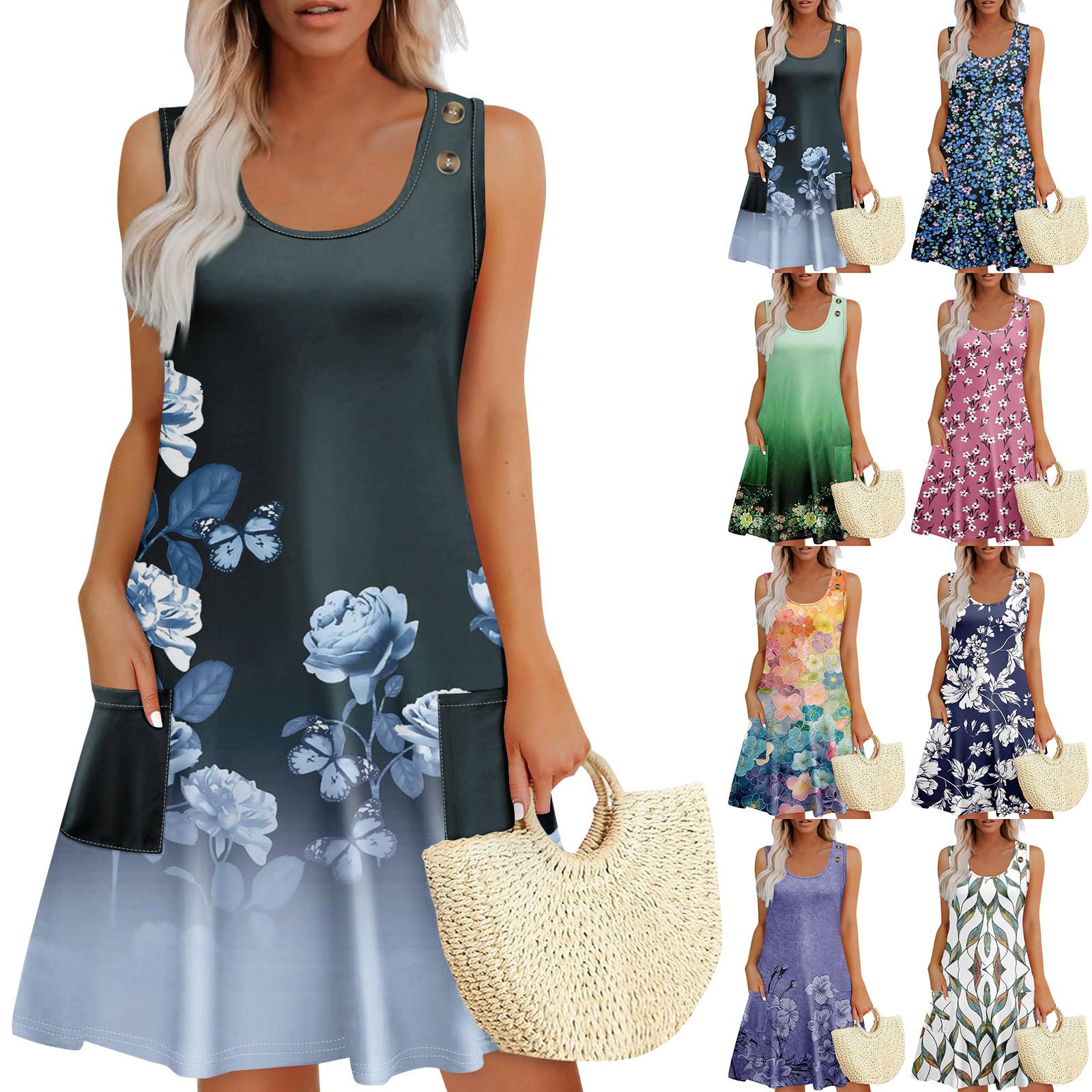 Summer Dresses For Women Beach Boho Sleeveless Printing Flowy Pocket Tshirt Tank Sundresses XXL
Summer Dresses For Women Beach Boho Sleeveless Printing Flowy Pocket Tshirt Tank Sundresses XXL