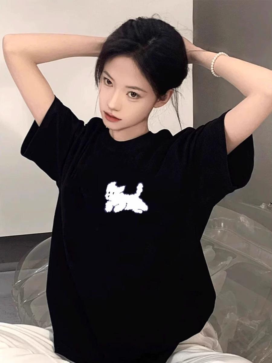 Pure Cotton Plus Size T-Shirt for Women - 2024 Summer Trendy Loose Half-Sleeve Design L
Pure Cotton Plus Size T-Shirt for Women - 2024 Summer Trendy Loose Half-Sleeve Design L
