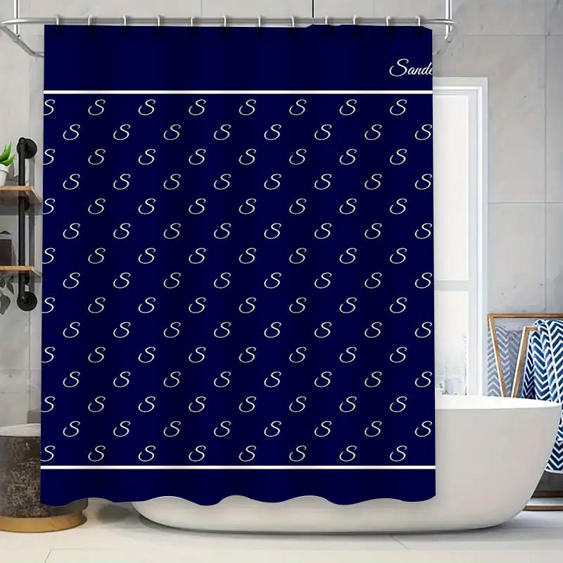 Custom Initials Monogram Letter S Logo Shower Curtain For Bathroom Decor Dark Blue With White Letters (175 X 180Cm) W60H190(CM)-1 Pcs
Custom Initials Monogram Letter S Logo Shower Curtain For Bathroom Decor Dark Blue With White Letters (175 X 180Cm) W60H190(CM)-1 Pcs