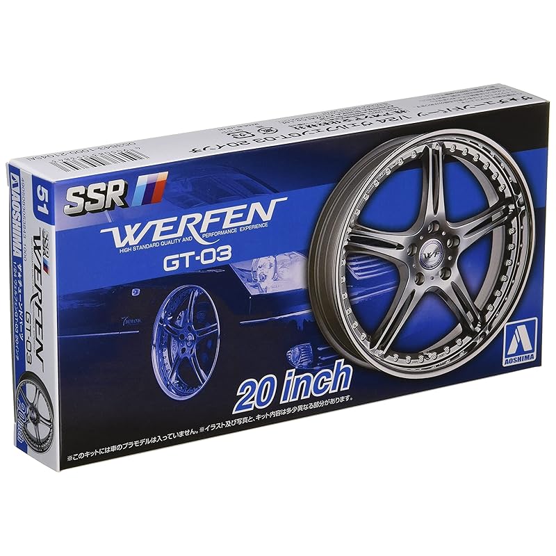 Qingdao Bunka Kyozaisha 1/24 The tuned parts series No.51 SSR Werfen GT-03 20 inches parts for plastic models
Qingdao Bunka Kyozaisha 1/24 The tuned parts series No.51 SSR Werfen GT-03 20 inches parts for plastic models