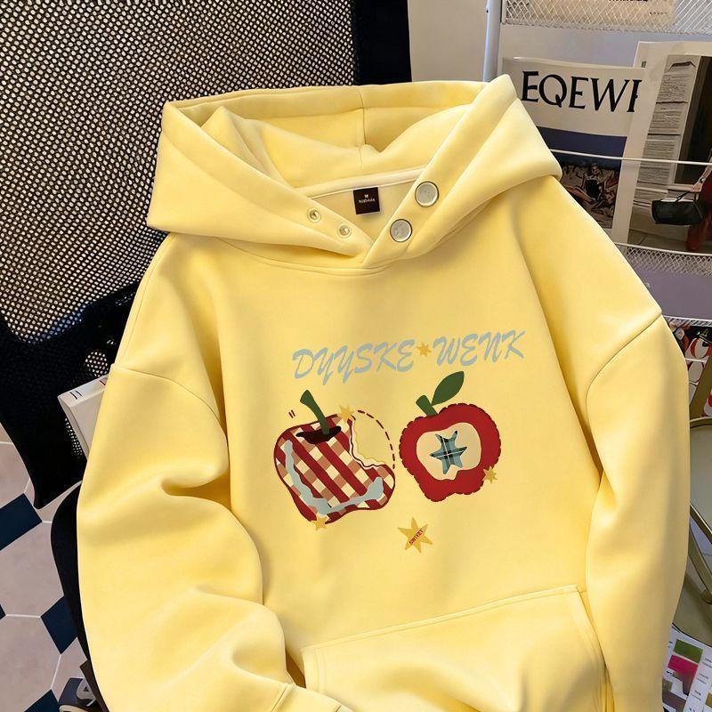 Pure Cotton Silver Fox Velvet Retro Button Hooded Sweatshirt for Women Autumn New Printed Loose Top M жёлтый
Pure Cotton Silver Fox Velvet Retro Button Hooded Sweatshirt for Women Autumn New Printed Loose Top M жёлтый