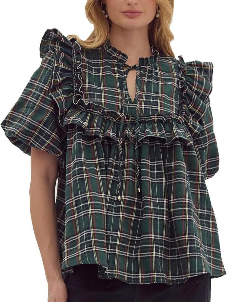 2026 Elegant Plaid High Neck Mid-Sleeve Striped Shirt Extra Large зелений
2026 Elegant Plaid High Neck Mid-Sleeve Striped Shirt Extra Large зелений