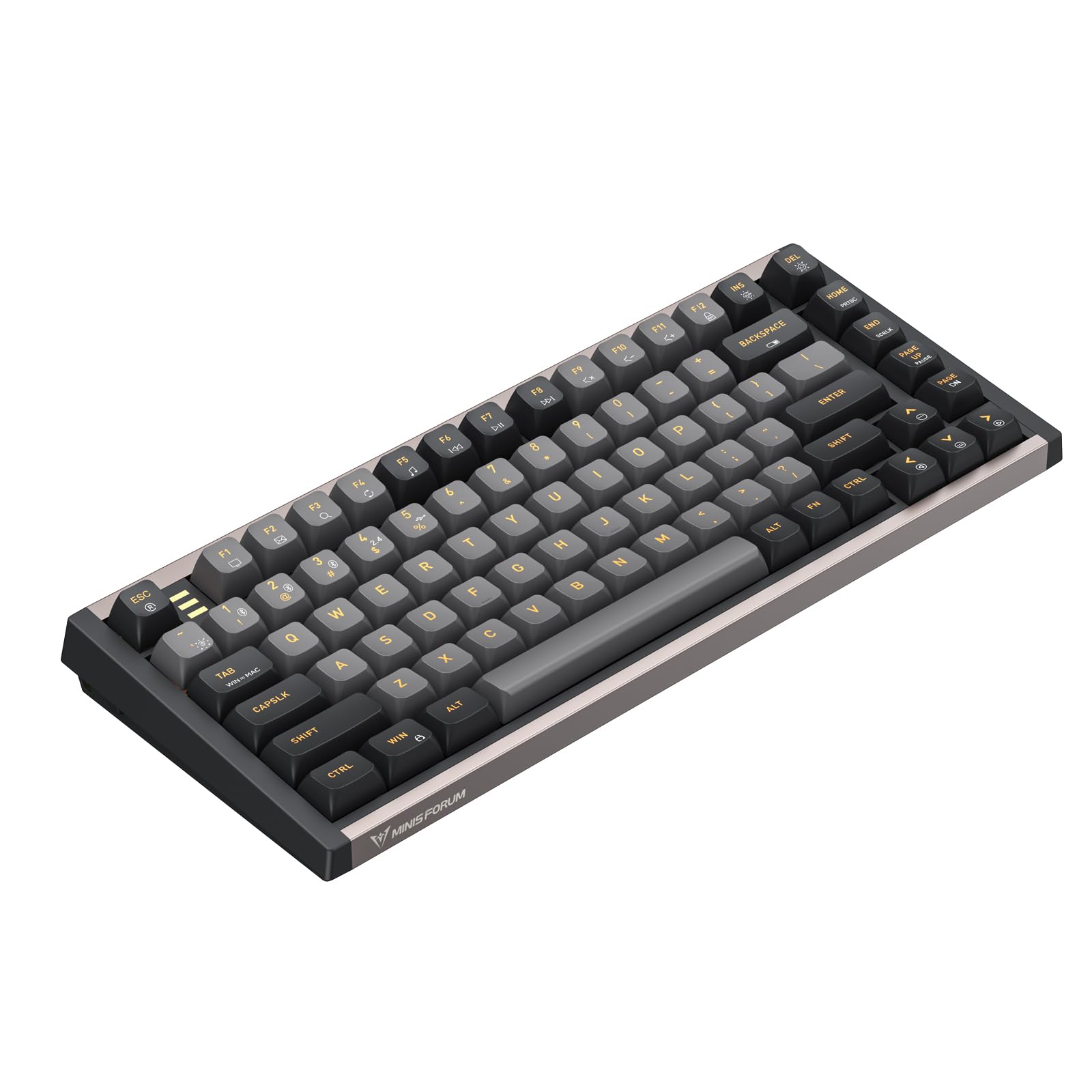MINISFORUM i83 Gaming Keyboard Kailh MX Mechanical Silent Red Rollover PBT 83 Key RGB Light Hot Swap Aluminum Alloy Connects to 5 Champagne English
MINISFORUM i83 Gaming Keyboard Kailh MX Mechanical Silent Red Rollover PBT 83 Key RGB Light Hot Swap Aluminum Alloy Connects to 5 Champagne English