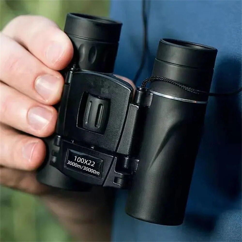 100x22 Міні-портативний бінокль HD 30000 м, складна оптика Bak4 Fmc для полювання, спорту на відкритому повітрі, кемпінгу, подорожей чорний
100x22 Міні-портативний бінокль HD 30000 м, складна оптика Bak4 Fmc для полювання, спорту на відкритому повітрі, кемпінгу, подорожей чорний