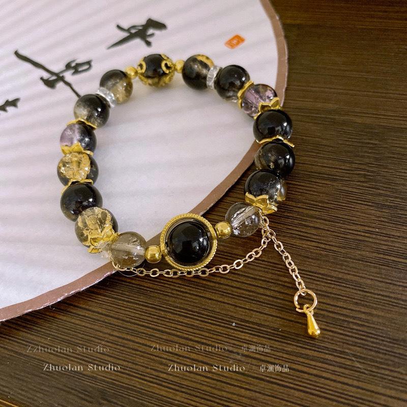 Guochao black glazed beaded bracelet fashion personality temperament bracelet niche high-end jewelry women
Guochao black glazed beaded bracelet fashion personality temperament bracelet niche high-end jewelry women