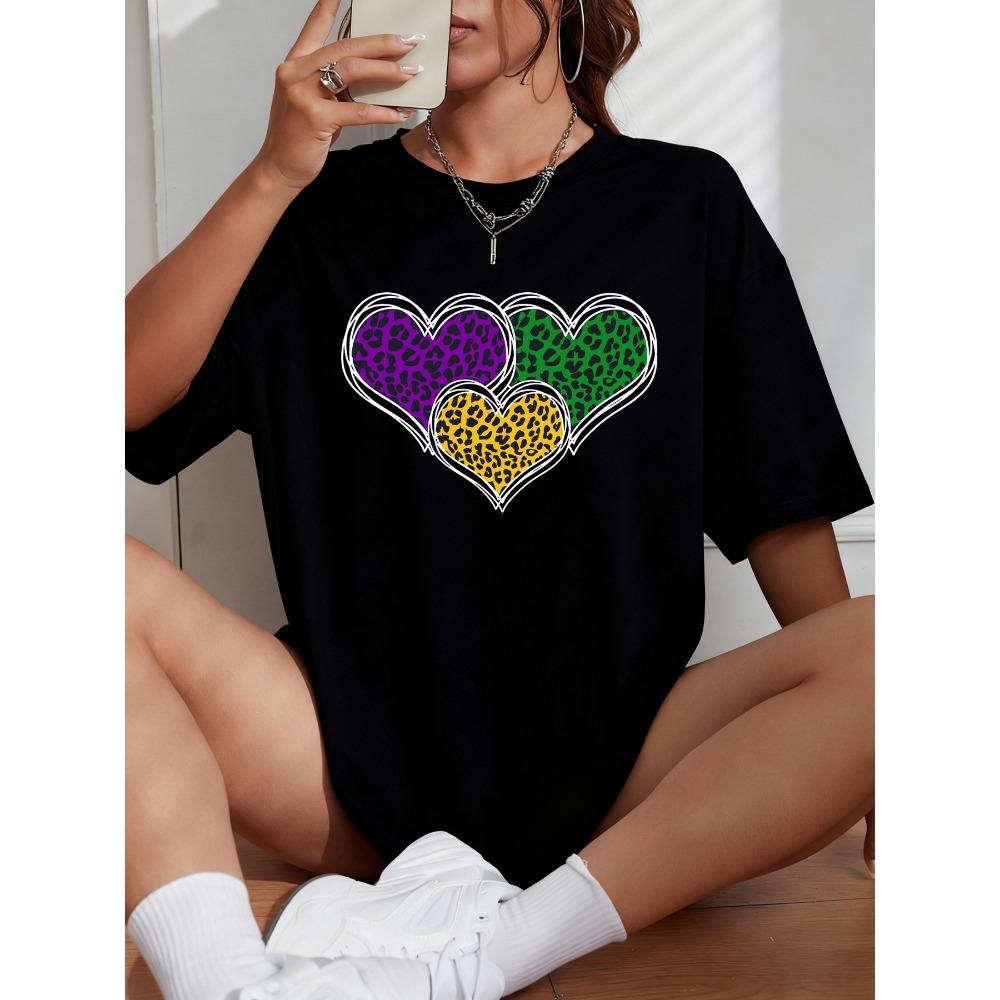 Happy Carnivals Leopard Print Heart Design Women T-Shirt Casual Loose T Shirts Cotton Y2K Tops Comfortable Short Sleeve 3XL
Happy Carnivals Leopard Print Heart Design Women T-Shirt Casual Loose T Shirts Cotton Y2K Tops Comfortable Short Sleeve 3XL