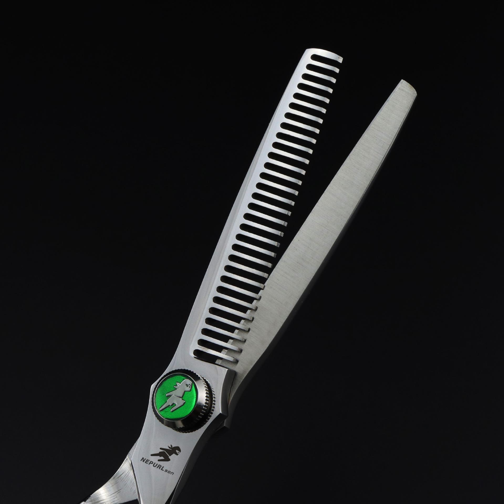 6.0 inch FM-123 straight handle big sword back green gem model, bright color flat cut tooth cut hair cut hair cut fm-123 dental scissors
6.0 inch FM-123 straight handle big sword back green gem model, bright color flat cut tooth cut hair cut hair cut fm-123 dental scissors