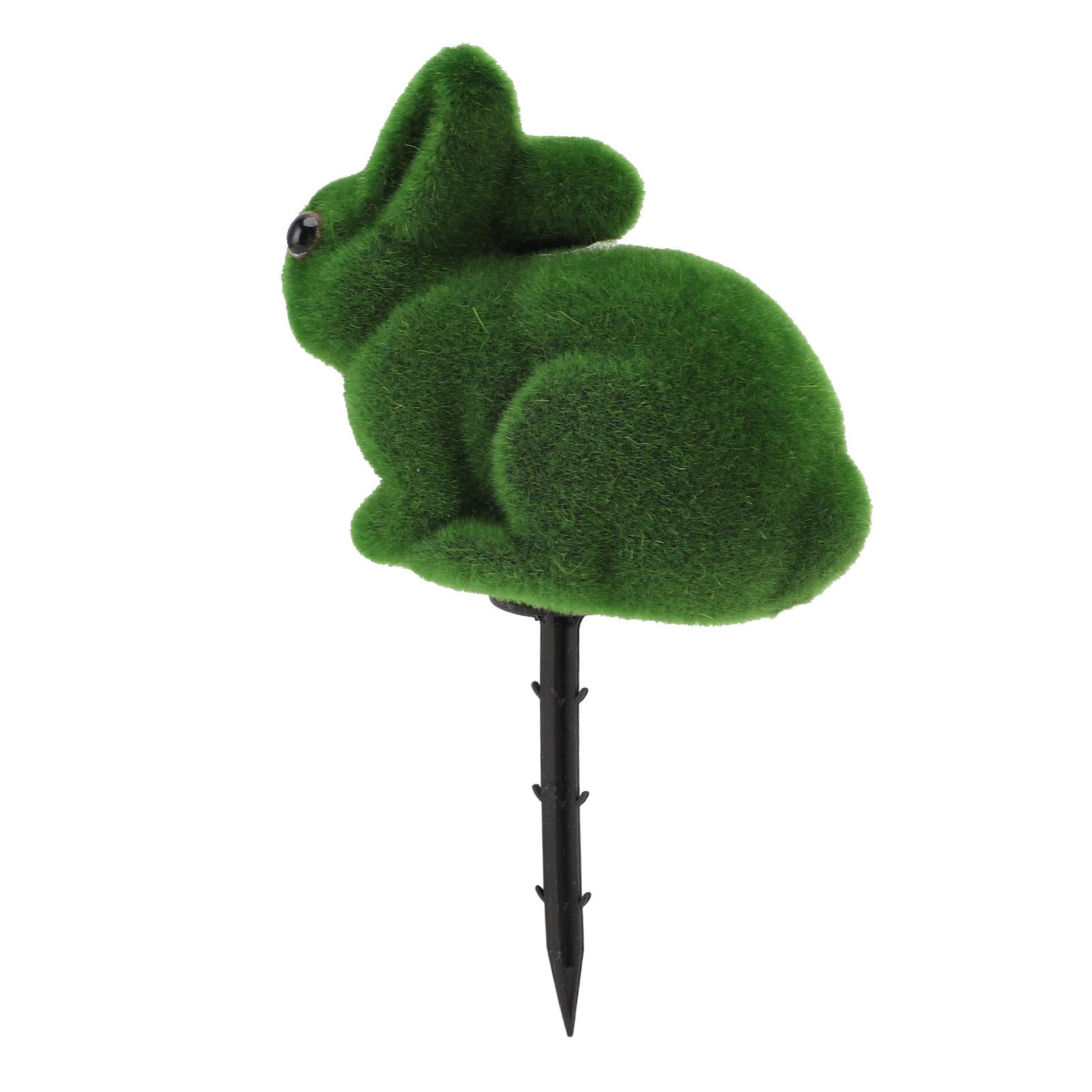 Bunny Stake Rain Proof Green Moss Flocked Bunny Figurine for Yard Garden Decoration 
Bunny Stake Rain Proof Green Moss Flocked Bunny Figurine for Yard Garden Decoration