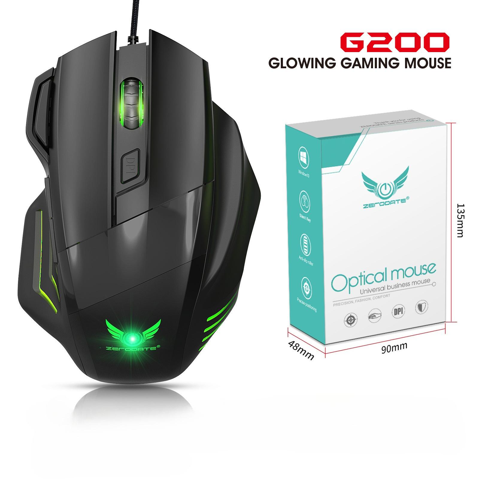 Wired 7-button Gaming Mouse G200 2400dpi Four-speed Adjustable Color Backlight Ergonomic Mouse Audio version of G200
Wired 7-button Gaming Mouse G200 2400dpi Four-speed Adjustable Color Backlight Ergonomic Mouse Audio version of G200