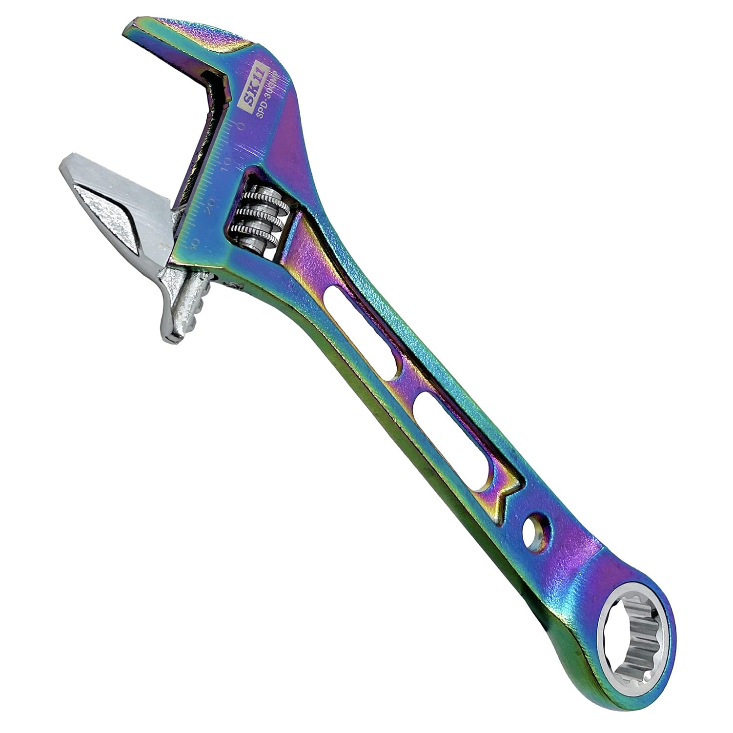 SK11 SPIDER Gear Wide Adjustable Wrench Rainbow Colored Titanium Wide Mouth Width 30mm (SK11) SPD-30GMP
SK11 SPIDER Gear Wide Adjustable Wrench Rainbow Colored Titanium Wide Mouth Width 30mm (SK11) SPD-30GMP