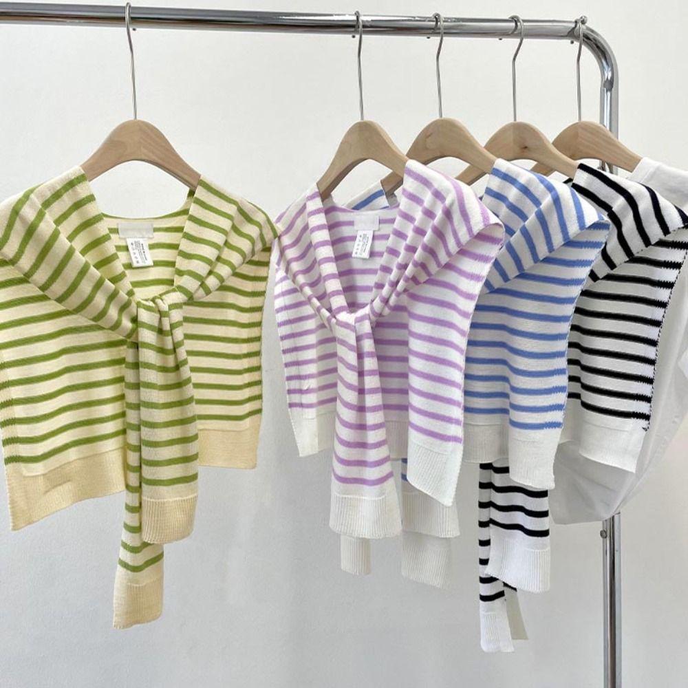 Korean Style Stripe Knitted Shawl Candy Color False Collar Shoulder Wrap Clothes Decoration синий
Korean Style Stripe Knitted Shawl Candy Color False Collar Shoulder Wrap Clothes Decoration синий